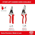 Felco F16 Pruning Shears – 7.7" Garden Clippers for Left-Handed Users with Bypass & Anvil Blades | Hand Pruners for Gardening | Garden Tool Cutter with Aluminum Handle, Lightweight Swiss Precision