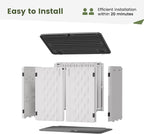 UDPATIO 34 Cu.Ft Resin Outdoor Storage Shed, Patio Plastic Vertical Sheds with Floor, Waterproof Bin Shed Horizontal Storage Cabinet for Patio, Backyards, Garden, Pool, Tool Shed
