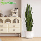 4ft Artificial Snake Plant – 46in Faux Sansevieria Plants, Fake Floor Plant for Indoor Outdoor, Front Porch Patio Home Office Decor, Mother-in-Law’s Tongue, Green 2Pcs