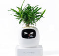 PLANTSIO smart pet Planter Robot Guidance on Plant Care with Emojis, Adorable Plant Companion with Rich Gesture Interaction, Neat Desk Setup Gift (White)