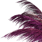 Pampas Grass Decor Tall,Long Pampas, Large Pompas Floral, Elegant Feather Flowers for Wedding Decorations, Living Room Decor (Natural Purple, 4pcs 43.3"(110cm))