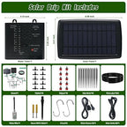 Solar Drip Irrigation System for Garden, Automatic Drip Irrigation Kit with 33FT Tubing, Solar Powered Plant Watering Device for Potted Plants, Vacation, Outdoor No Wiring Needed (10 Pots)