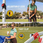 CROWN SHADES 10x10 Pop Up Canopy - Beach Tent with One Push Setup - Easy Outdoor Sun Shade for Events, Parties, Camping - Gazebo with STO-N-Go Cover Bag, Silver Coated Top, Navy Blue