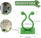 Tmofs 100Pcs Plant Climbing Wall Fixture Clips,Plant Fixer Invisible Wall Vines Fixing Clips Self-Adhesive Clips Plant Vine Traction for Indoor Outdoor Decoration and Cable Wire Fixing (Green)