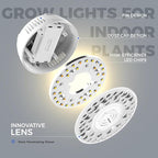 Barrina Orbgrow OG09 Puck Grow Light with Timer, 660nm Red LEDs 36W(4 x 9W, 540 Watt Equiv), Full Spectrum Plant Light for Indoor Plant, Magnetic & Linkable, 5 Levels Dimmable for Plant Shelf, 4 Packs