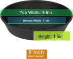 LWALRS 4 Packs 8 Inches Plant Saucer Drip Trays, Round Plastic Plant Pot Saucers Flower Pot Tray for Indoor Outdoor