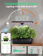 LETPOT LPH-Lite Hydroponics Growing System, 12 Pods Smart Herb Garden Kit Indoor, Indoor Garden, APP & WiFi Controlled, with 24W Growing LED, 5.5L Water Tank, Pump System, Automatic Timer