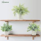 3 Pack Life-Like Potted Fake Plant, Artificial Plants Indoor, Artificial Frost-Hung Green Plants，No Need for Maintenance，Suitable for Desktop or Shelf Decoration in Homes and Offices