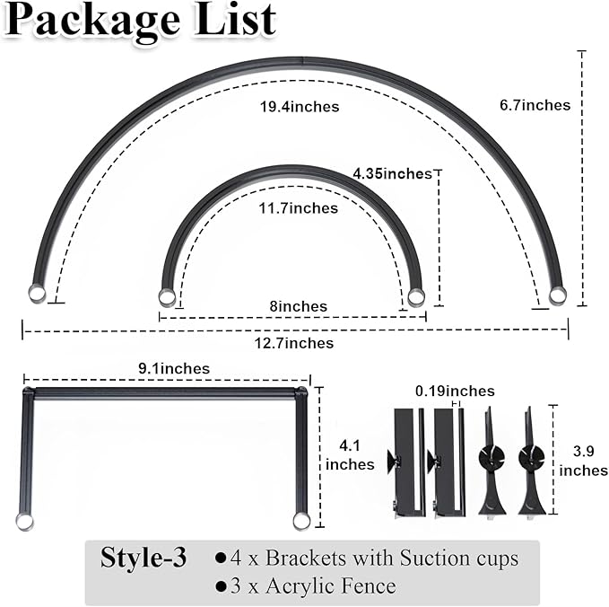 Pryitier Aquarium Floating Plant Barrier, Floating Plant Corral Self Adjusts to Water Level Fish Tank Fence Keeps the Floaters Away from the Filter