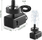 24-Hours Working Bird Bath Fountains Plug-in, Jutai Adjustable DC 12V Water Fountain Pump with LED Light for Birdbath, Garden, Small Fish Tank, Pond,16.4Ft Power Cord, Adapter Included(White)