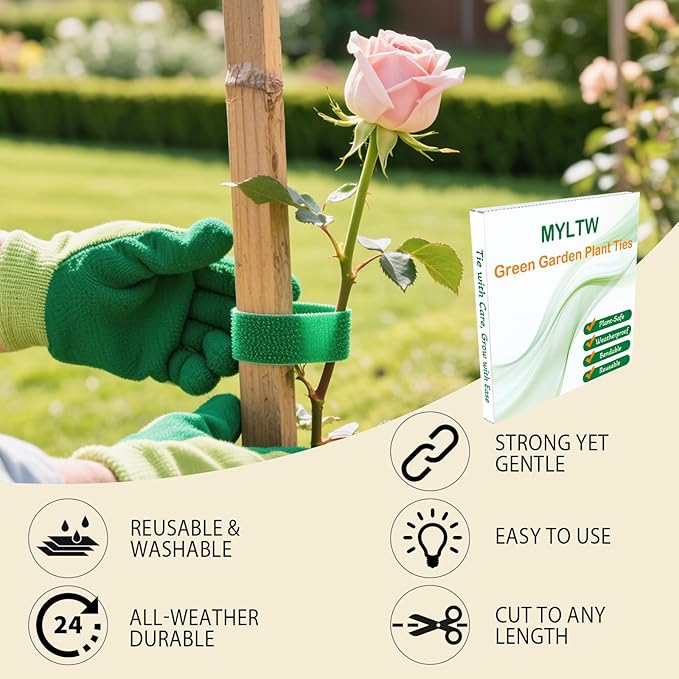 Reusable Plant Ties for Climbing Plants,Plan Straps,Nylon Plant Tape Strap Gardening Tips,Tomato Plant Support,Garden Wire Ties for Cables(50 Foot X 0.47 Inch)