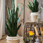 summer flower 23in Snake Plant Artificial Leaf Set 21pcs Faux Sansevieria Plant Leaves Tall Fake Snake Greenery Outdoor 4 Sizes for Indoor Home Decor Office Garden Tabletop Floor Decorations