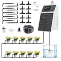 Automatic Solar drip Irrigation System (Solar/USB-C Dual Power), DIY Solar Watering System with Programmable Timer for 10 Potted Plants, IPX5 Auto Watering Kit for Indoor, Balcony, Garden & Vacation