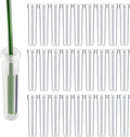 AIEX 48pcs Reusable Plastic Flower Water Tubes with Cap, 2.8" Floral Water Tubes for Single Stem Roses, Buds, Bouquets,Plants, 0.7" Opening (Transparent)
