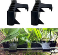 2 Pack Hanging Aquarium Plant Holder – 7-Hole Fish Tank Plant Pot for Pothos & Aquatic Plants, Floating Plant Corral, Aquascape Decor, Rim Plant Holder (Black)