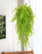 Fake Hanging Plants Faux Vine Leaves Artificial Green Eucalyptus Plants Fake Hanging Eucalyptus Leaf Plant Decorate Indoors Outdoors Decor of Living Room Kitchen Yard Garden Bedroom Wall(Light Green)