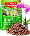 TOYPOPOR Orchid Potting Mix, (3 Quarts)Orchid Bark With Perlite, Potting Soil Medium for Plant Indoor, Pine Bark Wood Chips for Houseplant Fast Drainage, Water Retention, Air Flow and Root Ventilation