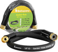 Short Garden Hose 3 ft x 5/8 in Male to Female Heavy Duty Small Water Hose Extender Connector, Lightweight Rubber Hybrid Leader Hose, Leak-Free Connections, 3/4'' Brass Fittings, Black