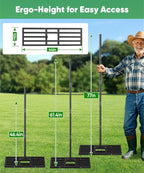 Lawn Leveling Rake 36x10 inch, Heavy Duty Reinforced Lawn Leveler Tool, Garden Landscape Rake with 77" Adjustable Handle, Yard Ground Leveler for Backyard, Garden, Golf Course, Farm, Pasture