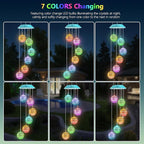 Toodour Solar Wind Chime, Color Changing Moroccan Ball Wind Chimes, LED Decorative Mobile, Gifts for Mom, Waterproof Outdoor Decorative Lights for Garden, Patio, Party, Yard, Window Outdoor Decor