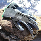 Brussel’s Bonsai Nitrile Tough Gardening Gloves – Durable Nitrile Coated Gloves – Black, Pair, Medium