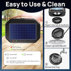 Solar Bug Zapper Outdoor, 4 in 1 Portable & Rechargeable Bug Zapper Outdoor with 5000mAH Battery, 4000V Mosquito Zapper Waterproof with LED Night Light, for Camping, Patio, Backyard (Black)