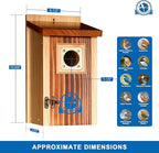 SISTERBIRD Pack of 2 Premium Bluebird Houses for Outside, Assembled Bird House Gift, Garden Decoration Bluebird House, Copper Predator Guard, Easy to Clean Bird Nesting
