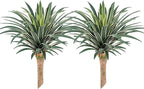 Artificial Agave Plant 27.55Inch UV Resistant Faux Agave Plant Outdoor Large Fake Plants Indoor Realistic Artificial Plants Without Pot for Outdoor Patio Garden Indoor Home Decor (2 Packs)