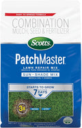 Scotts PatchMaster Lawn Repair Mix Sun + Shade Mix - Combination Grass Seed, Grass Fertilizer, and Mulch, Lawn Patch Repair, 10 lb.