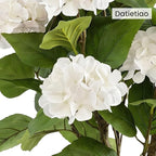 3FT Artificial Hydrangea Tree 2 Pack, Realistic Faux Hydrangea Plants in Pot with White Flowers, Lifelike Faux Greenery Home Indoor Outdoor Front Porch Garden or Wedding, White