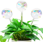 Pynqdfu 3 Pcs Plant Watering Globes,Self Watering Planter Insert Plant Accessories,Colorful Glass Plant Watering Devices for Indoor Plants