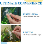 8 Pcs Aquarium Suction Cups with Clips Aquarium Suction Clips, Clear Plastic Cup Clip, Plant Leaf Seaweed Clip Underwater Feeder Fish Feeding Tool for Fish Tank