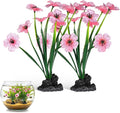 POPETPOP Aquarium Artificial Plastic Plants Decoration: 2pcs Aquarium Artificial Plants Decoration Ornament Fish Tank Hides Accessories