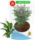 Professional Peace Lily Potting Soil Mix Large 2.2 Quarts Ready to Use, Premium Nutrient-Rich Blend for Indoor Peace Lily Plants, Peat Moss Coco Coir Perlite Dolomite, Well-Draining Soil Made in USA
