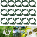 Thickened Plant Fixing Clip 100Pcs, 2025 Summer New Tomato Grape Vine Vegetables Plant Fixing Clips, Upgrade Plant Support Clips Reusable Garden Clips Secured Plastic Plant Clip (200, Green)
