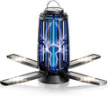 Solar Bug Zapper Outdoor – 5000mAh Battery, Energy-Saving Mosquito Killer, USB-C Rechargeable & 4-Sided Solar Panels, Waterproof Portable Fly Zapper with LED Light for Patio, Garden, Camping, Backyard