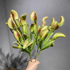 4Pcs 15.74" Artificial Venus Flytrap Plants Lifelike Realistic Fake Carnivorous Venus Flytrap Plants Faux Fly Trap Plant for Halloween Home Party Garden Office Decorations