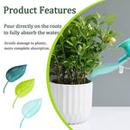 3 Pcs Leaf Plant Watering Funnel, Insert Leaf-Shaped Plant Water Funnel, Indoor & Outdoor Flower Plant Watering Devices Leaf for Houseplant Irrigation Drip (3 Colors) (3)