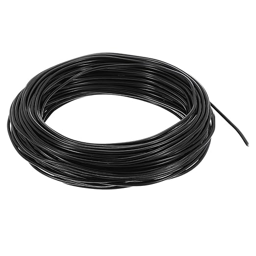 PATIKIL 3mm Bonsai Training Wire, 1 Roll Floral Wire Stems Anodized Aluminum Tree Wire 95 Feet Total for Gardening Branch Fixing, Black