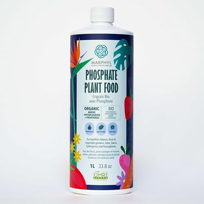 MARPHYL Organic Liquid Phosphate Soil Enhancer – Phosphorus Fertilizer for Root Development & Bloom Support, Ideal for Garden Flowers, Vegetables, Succulents & Hydroponics