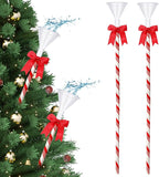 2 Pcs 40 Inch Christmas Tree Watering Funnel Reusable Xmas Tree Funnel Waterer Red and White Striped Christmas Watering System Longer Spout Xmas Device for Indoor and Outdoor Plants