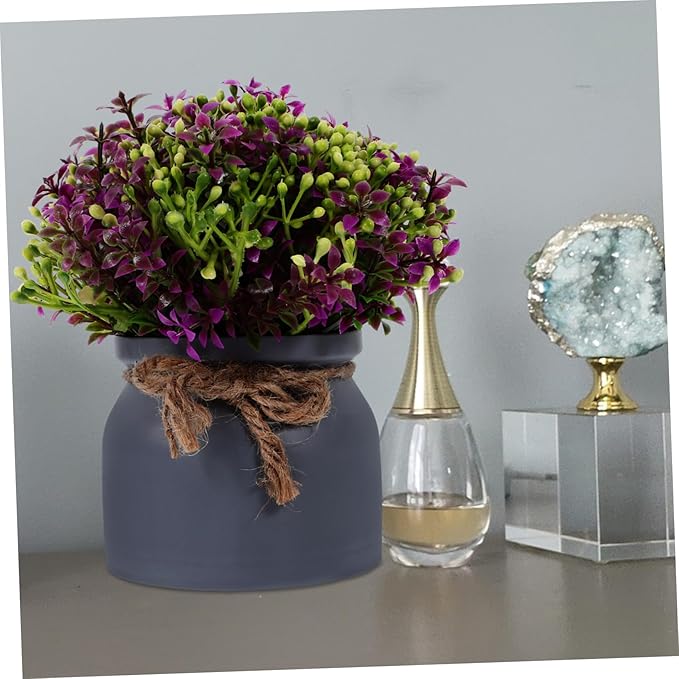 Small Potted Fake Orchid Bonsai Flower Pot Plant Decor Home Office Greenery
