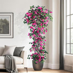 Artificial Bougainvillea Tree -6FT Faux Bougainvillea Tree with Realistic Flowers, Tall Fake Flower Tree for Indoor or Outdoor Decor, Silk Floral Plant for Living Room, Porch, Garden (Pink)
