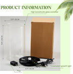 Maxdot Glass Plant Terrarium Kit with Light for Succulent, Moss, Miniature Gardening Landscape, Betta Fish Tank, Office Home Decoration, Plant Lovers Gifts(9.8 x 5.9 Inch)
