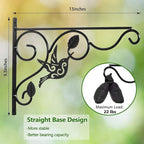 Vumdua Hanging Plants Bracket, 4 Pack 12 inch Wall Planter Hook with Iron Screws Included, Decorative Plant Hanger for Bird Feeders, Wind Chimes Indoor, Lantern, Flower Pot,Outdoor Indoor Patio Decor