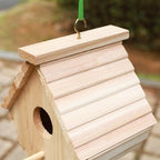 2 Pack Bird House Outside Wooden Birdhouse Set of 2, Hanging Birdhouses for Outdoor, Bluebird, Finch, Cardinals House (2Pcs)