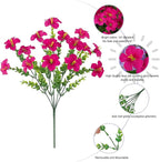 Artificial Flowers for Outdoors Decoration, 20 Bundles Faux Morning Glory with Eucalyptus Look Real UV Resistant Fake Plants Silk Flowers for Outside Yard Gardens Porch Patio Planter Home Urn, Mix