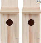 2 Pack Bird Houses for Outside,Blue Bird Box House for Outside,Cedar Finch Swallow Wren Hummingbird Birdhouse,DIY