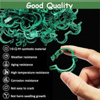 Plant Support Clips - Tomato Clips for String Trellis, 100pcs Grape Vine Clips for Garden Netting Climbing Plants, Secured Plastic Plant Clip for Fixing Stem and Vine (100, Green)
