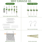 Macrame Plant Hangers, 6Pack Hanging Planters for Indoor Plants w/ 6 Set Hangers Kit Handmade Macromay Plant Hangers Indoor Flower Pots Holder Stand for Boho Home Décor (POTS NOT Included)